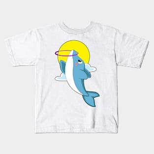 Dolphin with Fitness tires Kids T-Shirt